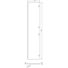 Mexen Rivel баня колона 35 см, 1 врата, оребрена, графит мат - 91A21-03016-1-BF66