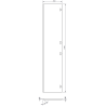 Mexen Rivel баня колонка 35 см, 1 врата, набраздена, дъб - 91A21-03016-1-BF81