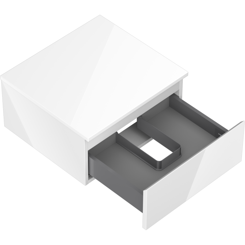 Mexen Orio шкаф за баня под умивалник 50 см с плот, 1 чекмедже, бял гланц - 91A10-05023-1-BFC00