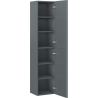 Mexen Rivel баня колона 35 см, 2 врати, рифелован, графит мат - 91A21-03016-2-BF66