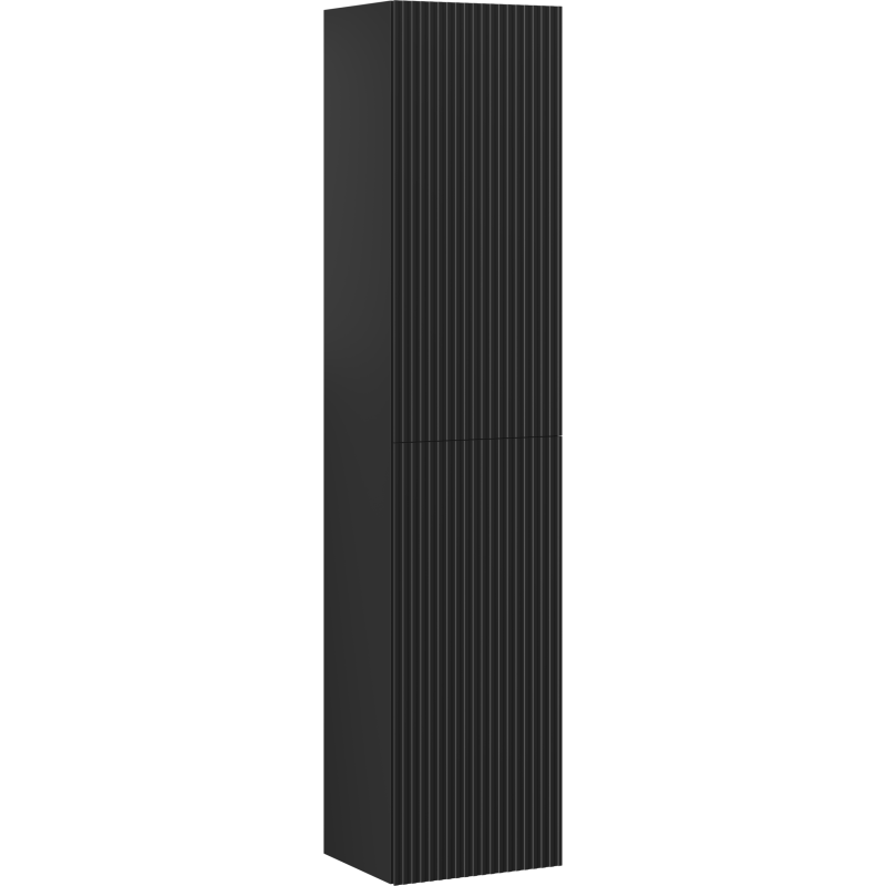 Mexen Rivel шкафче за баня 35 см, 2 врати, релефно, черен мат - 91A21-03016-2-BF71