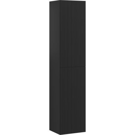 Mexen Rivel шкафче за баня 35 см, 2 врати, релефно, черен мат - 91A21-03016-2-BF71