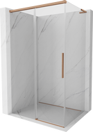 Mexen Rox L плъзгаща се душ кабина 90 x 100 см, прозрачна, медна четка - 8C2L-090-100-65-00