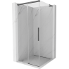 Mexen Rox L плъзгаща се душ кабина 95 x 95 см, прозрачна, четкана в цвят gun gray - 8C2L-095-095-66-00
