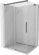 Mexen Rox L плъзгаща се душ кабина 110 x 100 см, прозрачна, четка сив цвят - 8C2L-110-100-66-00