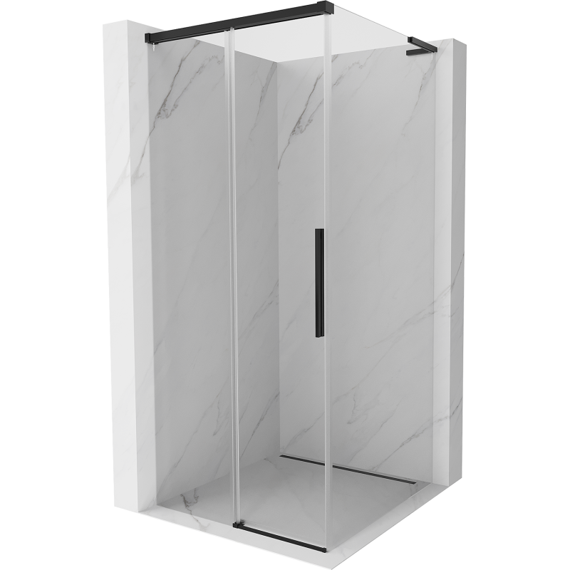 Mexen Rox L плъзгаща се душ кабина 100 x 100 см, прозрачна, черна - 8C2L-100-100-70-00