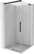 Mexen Rox L плъзгаща се душ кабина 100 x 100 cm, прозрачна, черна - 8C2L-100-100-70-00