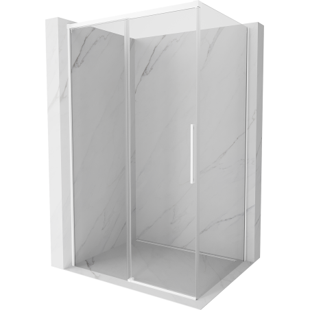 Mexen Rox плъзгаща душ кабина 160 x 120 cm, прозрачна, бяла - 8C2-160-120-20-00