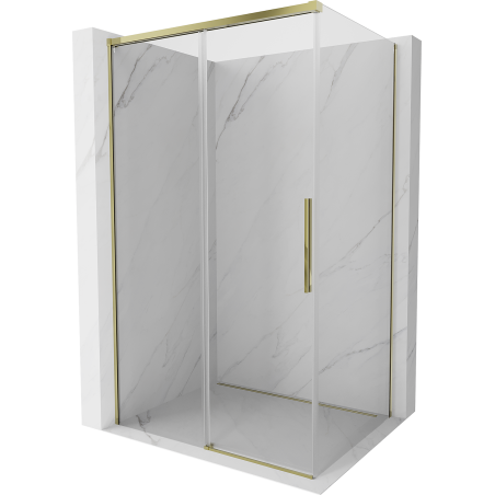 Mexen Rox плъзгаща се душ кабина 95 x 85 см, прозрачна, златна - 8C2-095-085-50-00