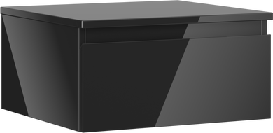 Mexen Orio шкаф за баня под мивка 50 см с плот, 1 чекмедже, черен гланц - 91A10-05023-1-BFC70