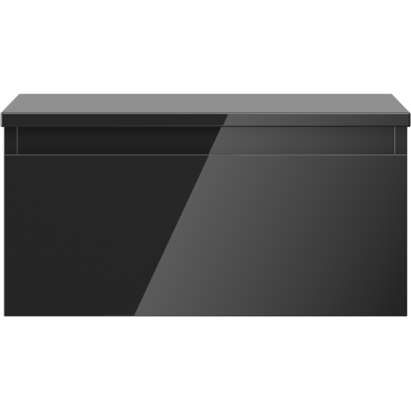 Mexen Orio шкаф за баня под мивка 50 см с плот, 1 чекмедже, черен гланц - 91A10-05023-1-BFC70