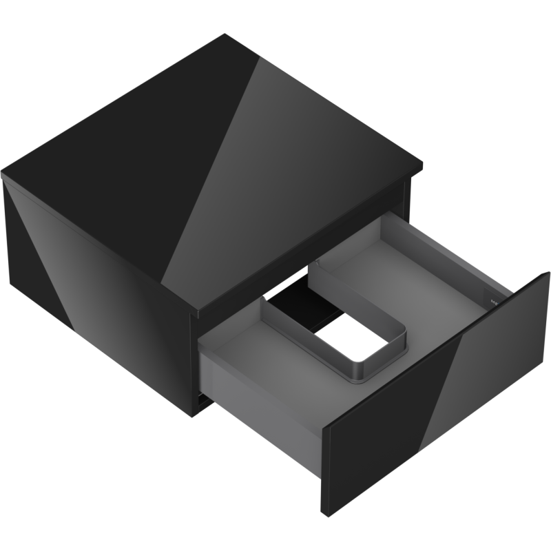 Mexen Orio шкаф за баня под мивка 50 см с плот, 1 чекмедже, черен гланц - 91A10-05023-1-BFC70