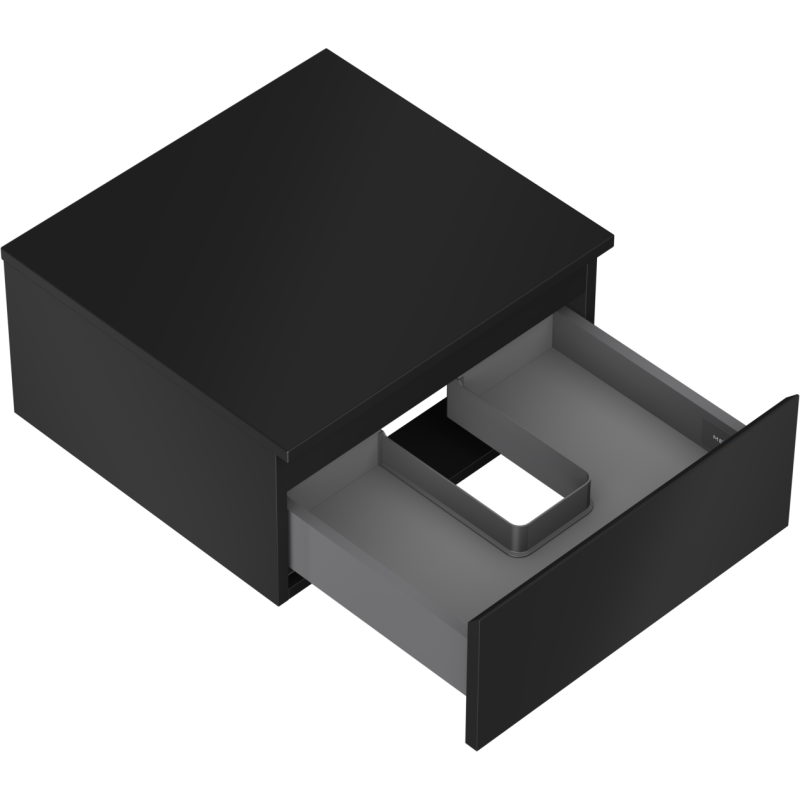 Mexen Orio баня шкаф под мивка 50 см с плот, 1 чекмедже, черен мат - 91A10-05023-1-BFC71