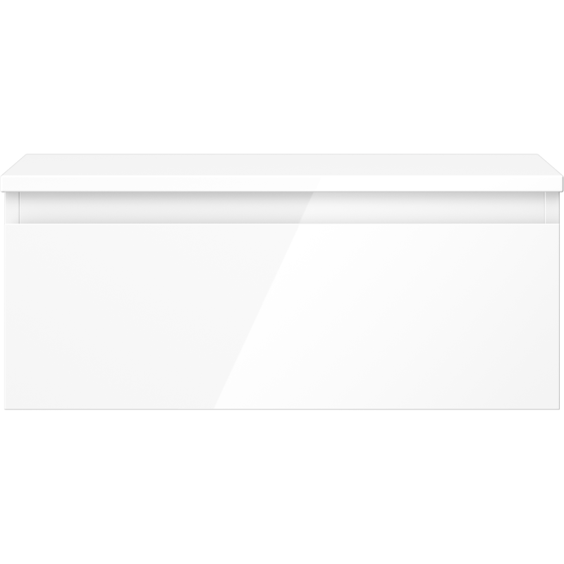 Mexen Orio шкаф за баня за мивка 60 см с плот, 1 чекмедже, бял гланц - 91A10-06023-1-BFC00