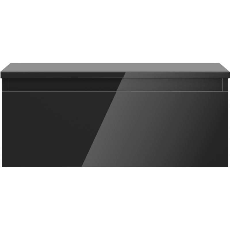 Mexen Orio шкаф за баня под умивалник 60 см с плот, 1 чекмедже, черен гланц