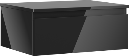 Mexen Orio шкаф за баня под умивалник 60 см с плот, 1 чекмедже, черен гланц