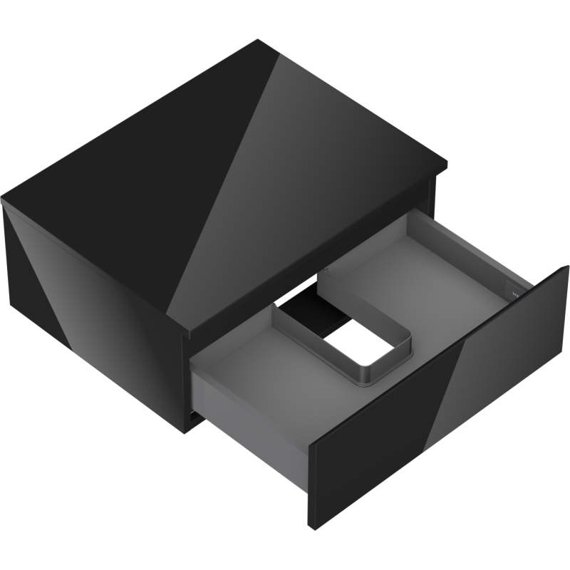 Mexen Orio шкаф за баня под умивалник 60 см с плот, 1 чекмедже, черен гланц