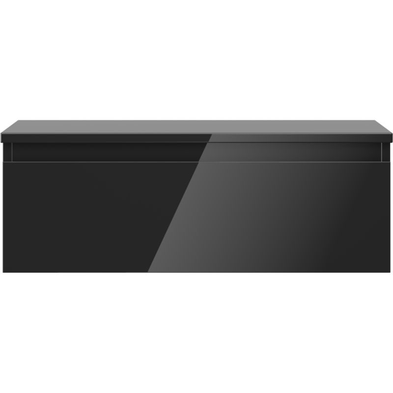 Mexen Orio шкаф за баня под мивка 70 см с плот, 1 чекмедже, лъскаво черно - 91A10-07023-1-BFC70