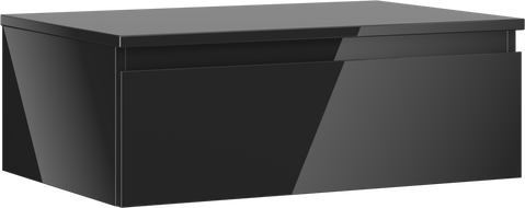 Mexen Orio шкаф за баня под мивка 70 см с плот, 1 чекмедже, лъскаво черно - 91A10-07023-1-BFC70