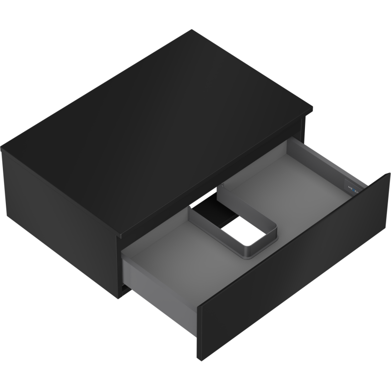 Mexen Orio шкаф за баня под мивка 70 см с плот, 1 чекмедже, черен мат - 91A10-07023-1-BFC71