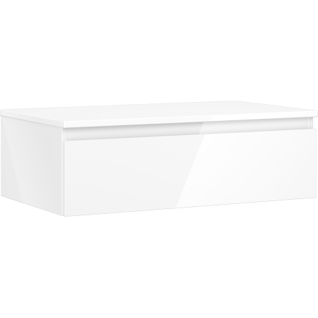 Mexen Orio шкафче за баня под мивка 80 см с плот, 1 чекмедже, бял гланц - 91A10-08023-1-BFC00