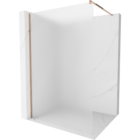 Mexen Kioto душ кабина Walk-in 110 x 200 cm, скреж 8 mm, розово злато - 800-110-101-60-30