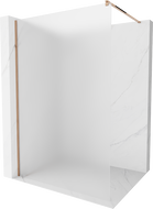 Mexen Kioto Walk-in душ панел 120 x 200 см, матово стъкло 8 мм, розово злато - 800-120-101-60-30