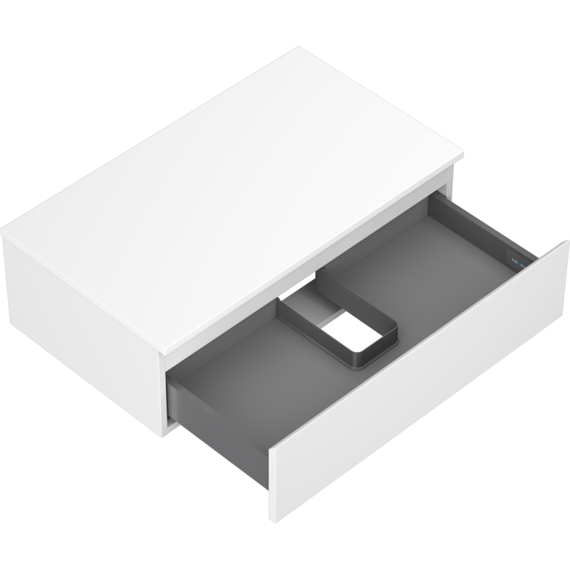 Mexen Orio шкаф за баня под умивалник 80 см с плот, 1 чекмедже, бял мат - 91A10-08023-1-BFC01