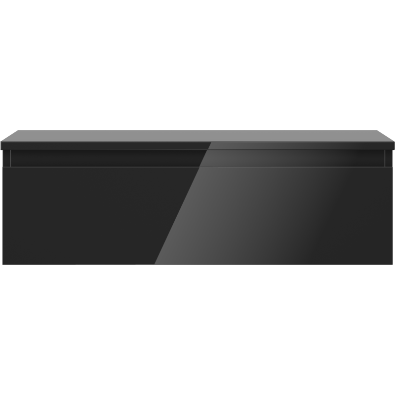 Mexen Orio шкаф за баня под мивка 80 см с плот, 1 чекмедже, черен гланц - 91A10-08023-1-BFC70