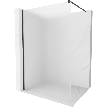 Mexen Kioto стена за душ Walk-in 80 x 200 cm, матирано 8 mm, черна - 800-080-101-70-30