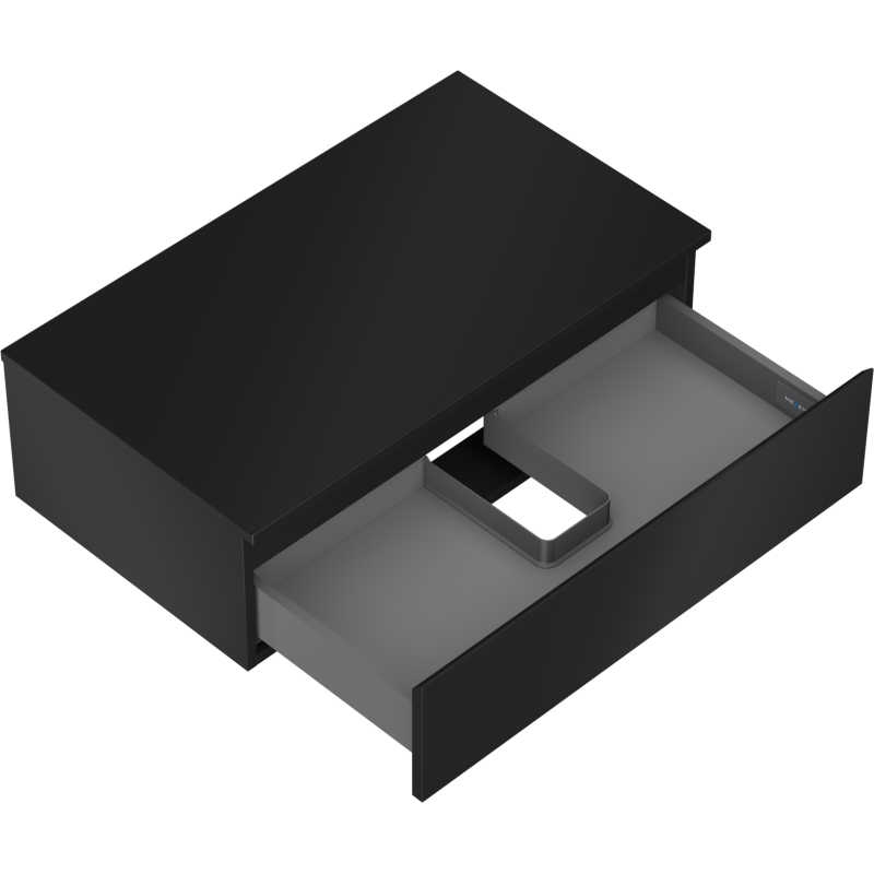 Mexen Orio шкаф за баня за под мивка 80 см с плот, 1 чекмедже, черна мат - 91A10-08023-1-BFC71