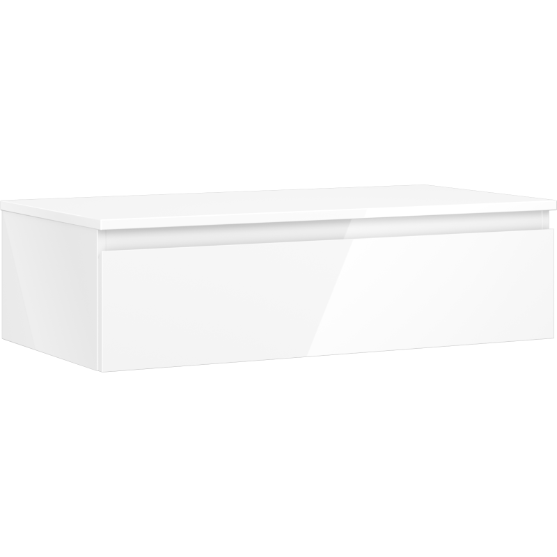 Mexen Orio шкаф за баня под мивка 90 см с плот, 1 чекмедже, бял гланц