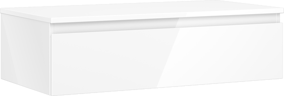 Mexen Orio шкаф за баня под мивка 90 см с плот, 1 чекмедже, бял гланц