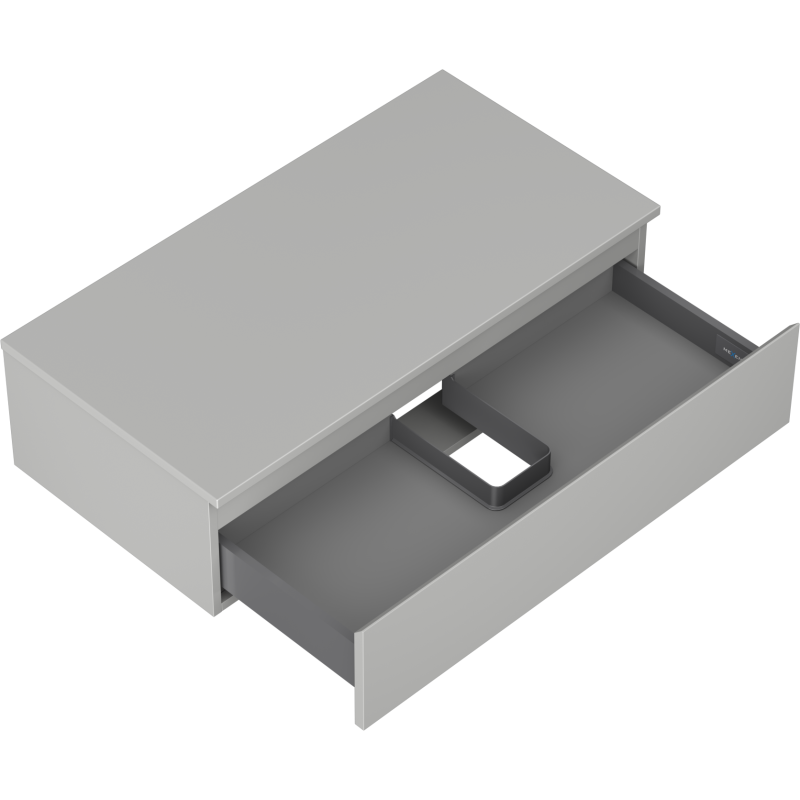 Mexen Orio шкаф за баня под умивалник 90 см с плот, 1 чекмедже, сив мат - 91A10-09023-1-BFC62