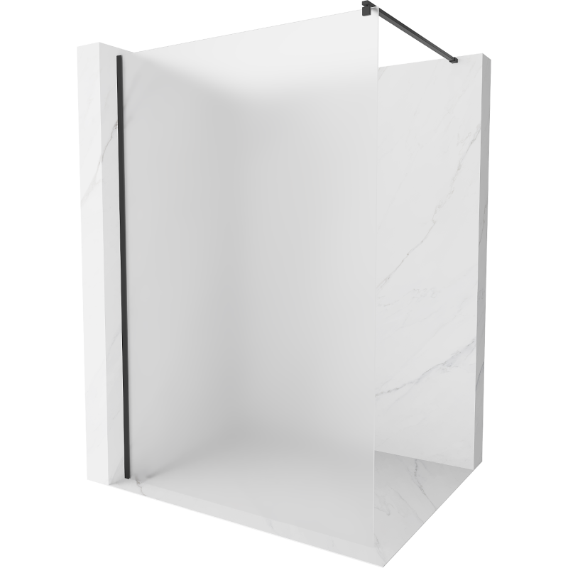 Mexen Kioto Walk-in душ преграда 120 x 200 см, матово стъкло 8 мм, черно - 800-120-101-70-30