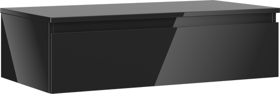 Mexen Orio шкафче за баня под мивка 90 см с плот, 1 чекмедже, черен гланц