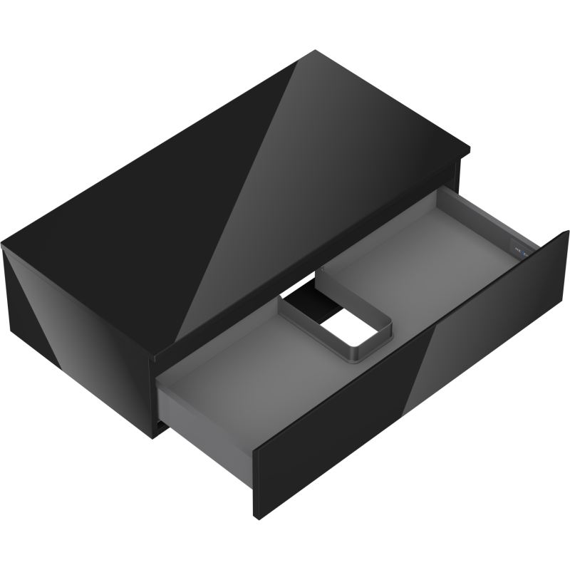 Mexen Orio шкафче за баня под мивка 90 см с плот, 1 чекмедже, черен гланц