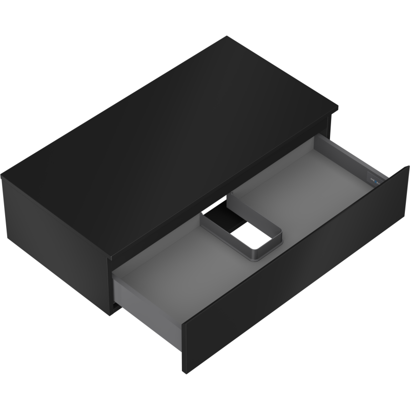 Mexen Orio баня шкаф под умивалник 90 см с плот, 1 чекмедже, черен мат - 91A10-09023-1-BFC71