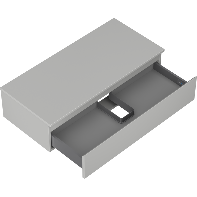 Mexen Orio шкаф за баня за мивка 100 см с плот, 1 чекмедже, сив мат - 91A10-10023-1-BFC62
