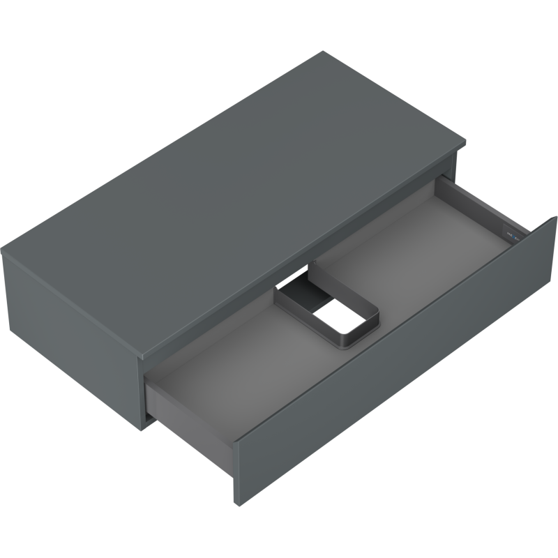 Mexen Orio шкаф за баня под мивка 100 см с плот, 1 чекмедже, графит мат - 91A10-10023-1-BFC66