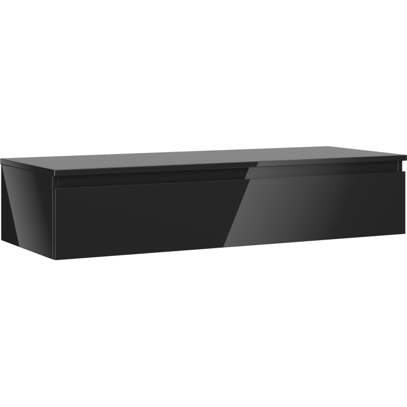 Mexen Orio баня шкаф под мивка 120 см с плот, 1 чекмедже, черен гланц