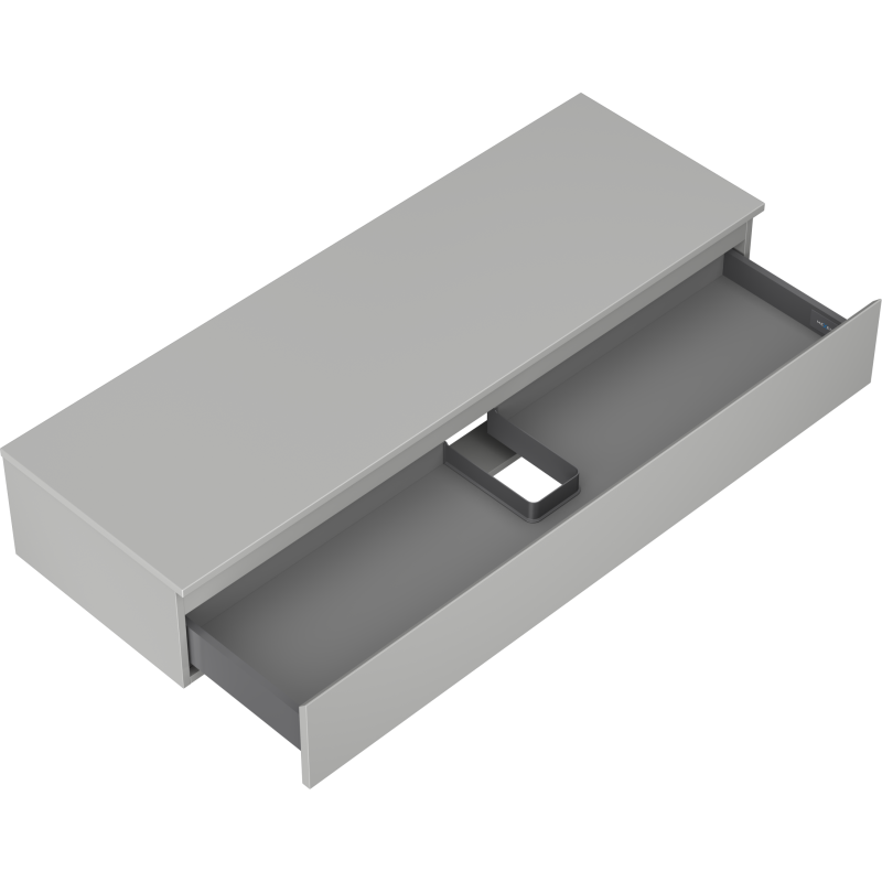 Mexen Orio шкафче за баня под мивка 140 см с плот, 1 чекмедже, сиво мат - 91A10-14023-1-BFC62