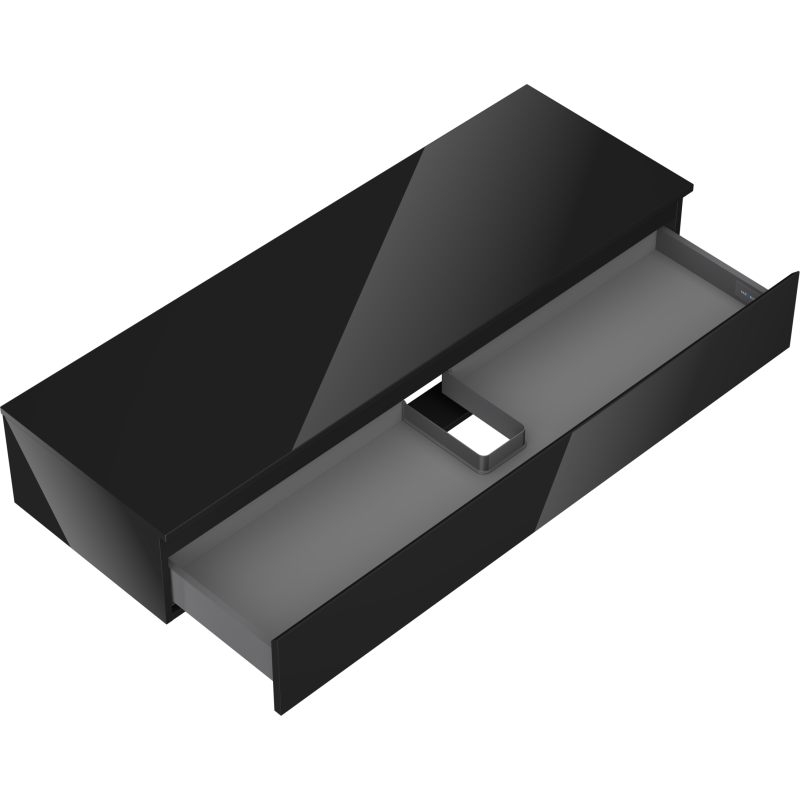Mexen Orio шкафче за баня под умивалник 140 см с плот, 1 чекмедже, черен гланц - 91A10-14023-1-BFC70