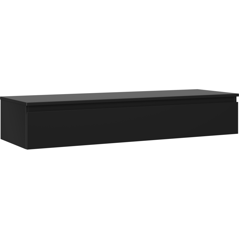 Mexen Orio шкаф за баня под мивка 140 см с плот, 1 чекмедже, черен мат