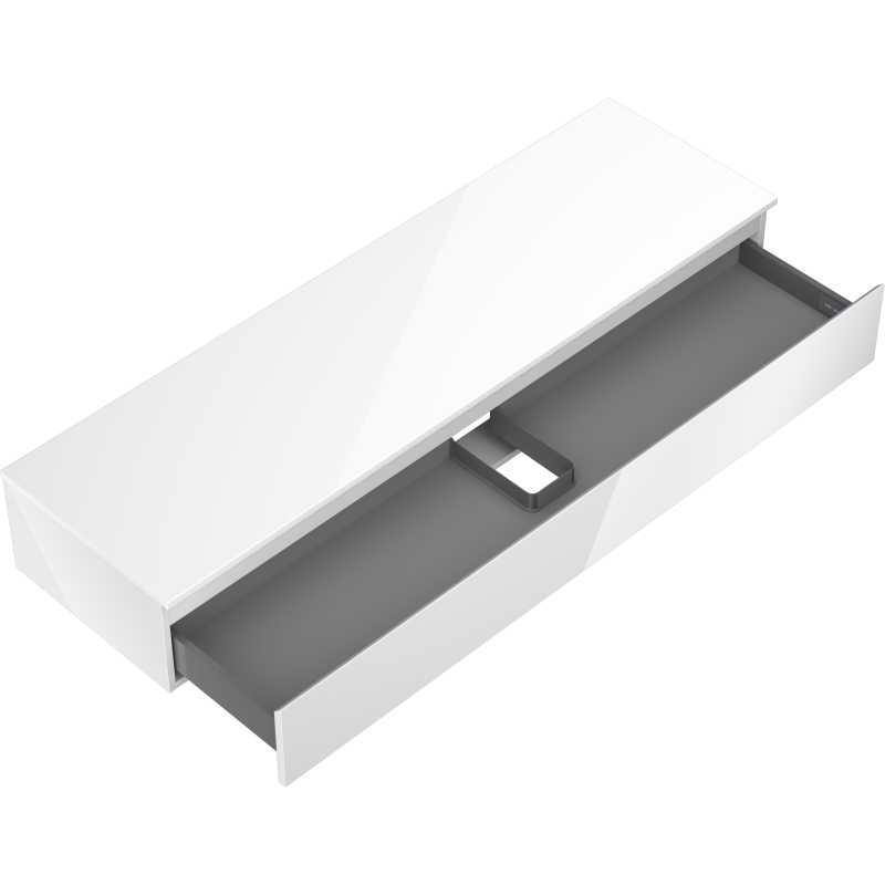 Mexen Orio шкафче за баня под мивка 160 см с плот, 1 чекмедже, бял гланц - 91A10-16023-1-BFC00