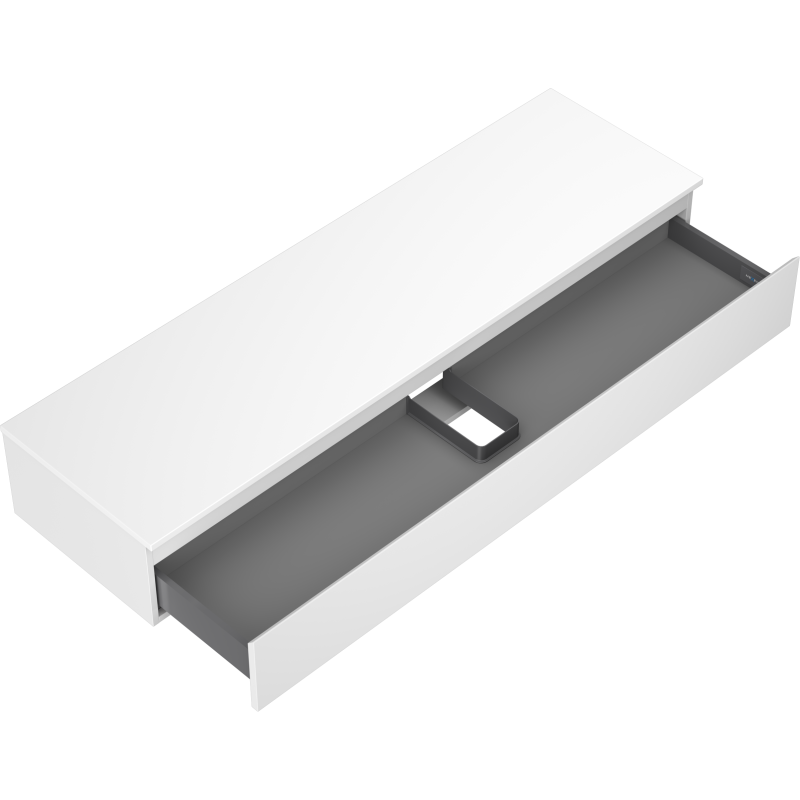 Mexen Orio шкаф за баня под умивалник 160 см с плот, 1 чекмедже, бял мат