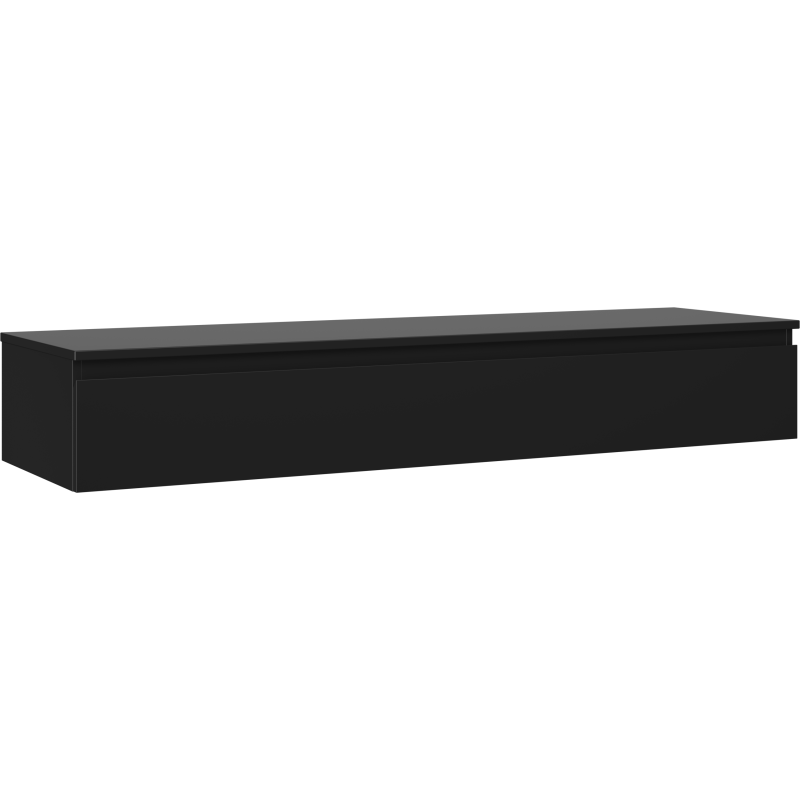 Mexen Orio шкаф за баня с плот, 160 см, 1 чекмедже, черен мат - 91A10-16023-1-BFC71