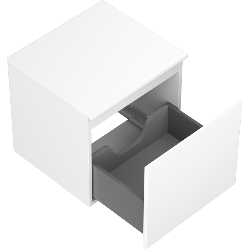 Mexen Orio баня шкаф под мивка 50 см с плот, 1 чекмедже, бял мат - 91A10-05047-1-BFC01