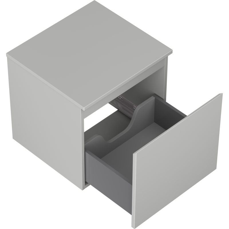 Mexen Orio шкаф за баня под мивка 50 см с плот, 1 чекмедже, сив мат - 91A10-05047-1-BFC62