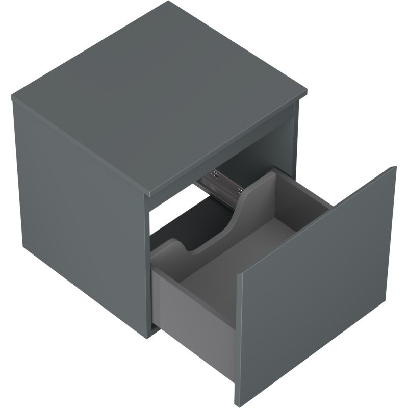 Mexen Orio шкаф за баня под умивалник 50 см с плот, 1 чекмедже, графит мат - 91A10-05047-1-BFC66